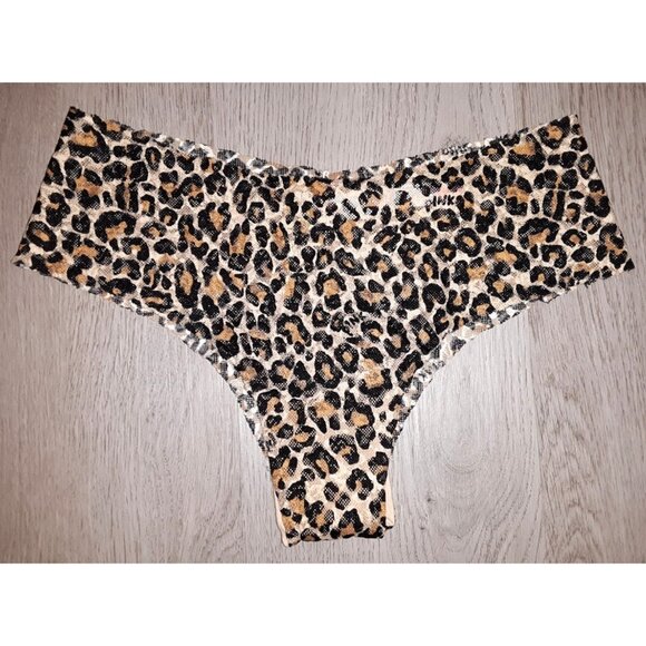 Victoria's Secret PINK Cheekster Panty Size XS Leopard Print Lace Cheeky Panties - Picture 1 of 4